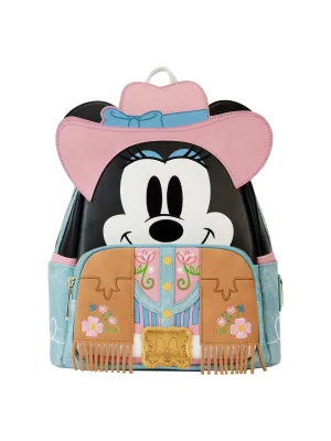 Loungefly x Disney Minnie Mouse Western Cowboy Mini Backpack