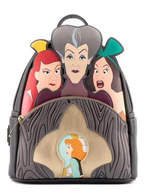 Loungefly x Disney Villains Evil Stepmother And Step Sisters Mini Backpack