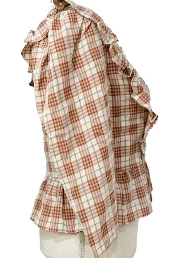 Lucy Ruffle Plaid Blouse