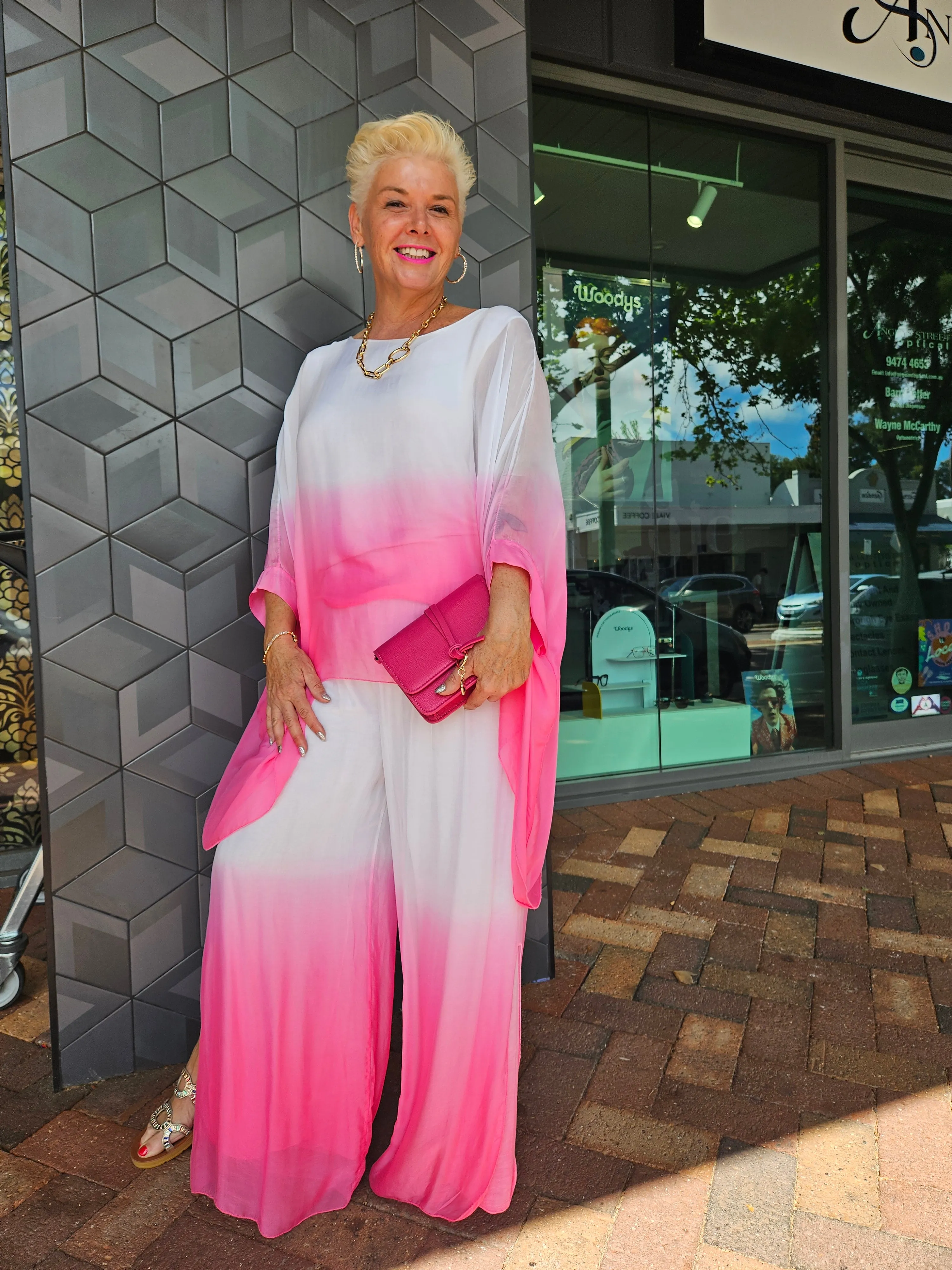 Luxe Silk Pant - Pink