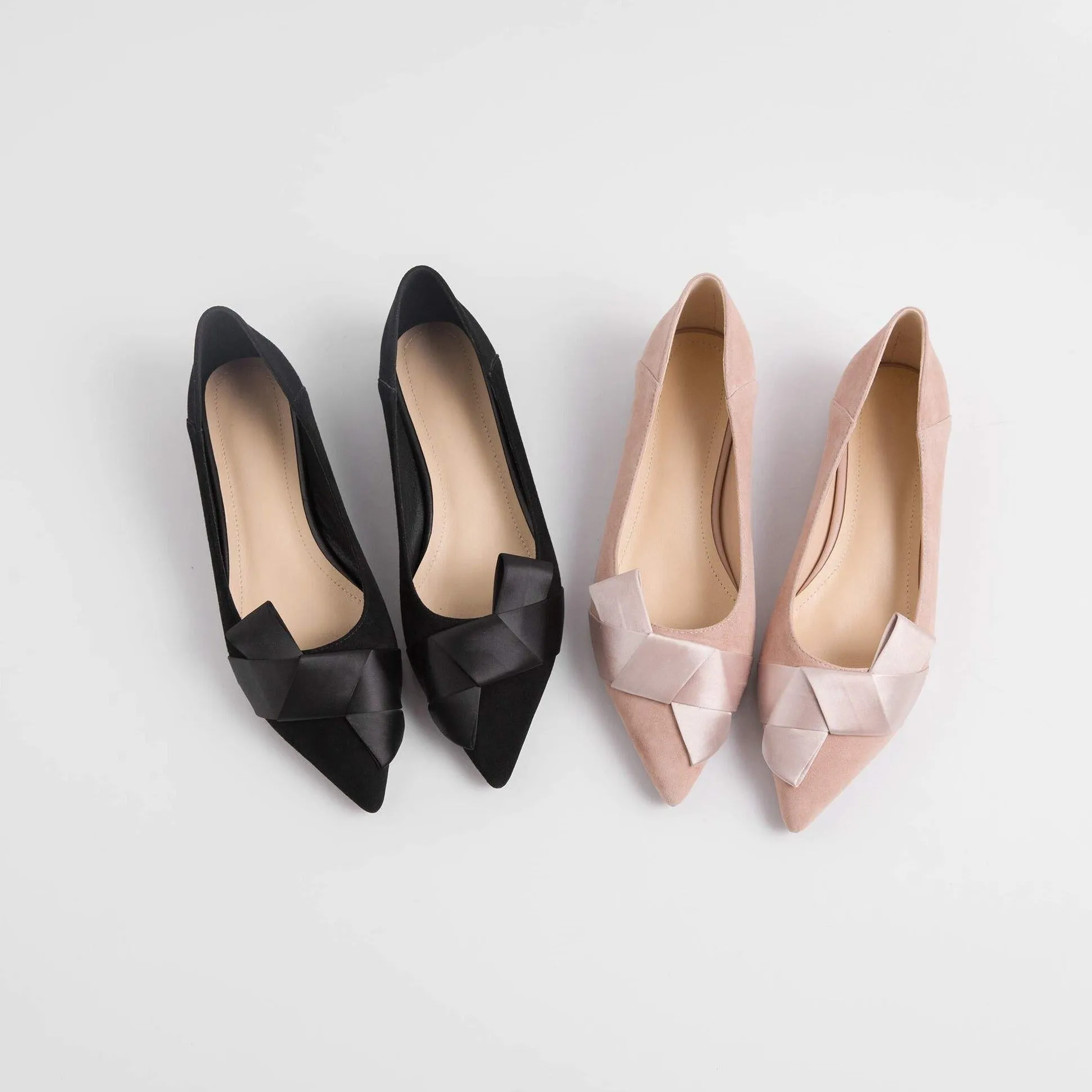 Luxury brand high heels shoes women's pumps kid suede butterfly-knot elegant women dress daily wear cozy pumps zapaptos mujer