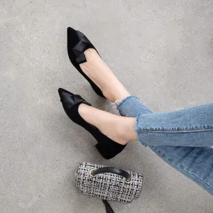 Luxury brand high heels shoes women's pumps kid suede butterfly-knot elegant women dress daily wear cozy pumps zapaptos mujer