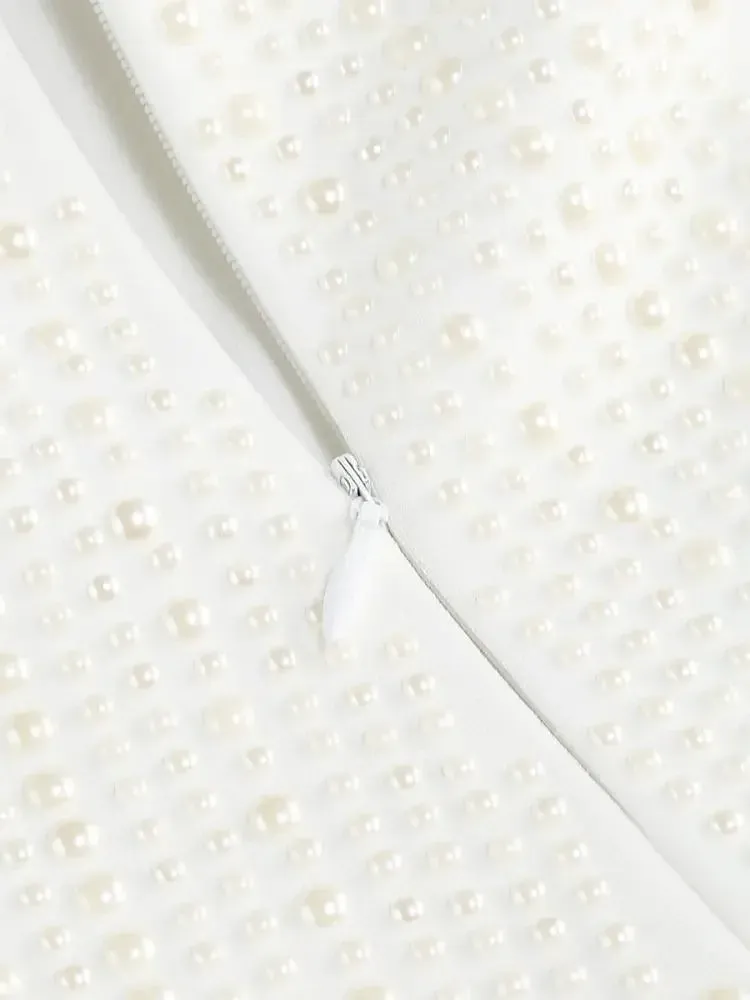Luxury Designer White Pearl Studded Tank