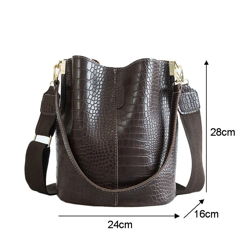 Luxury PU Leather CrocoT Bag For Women