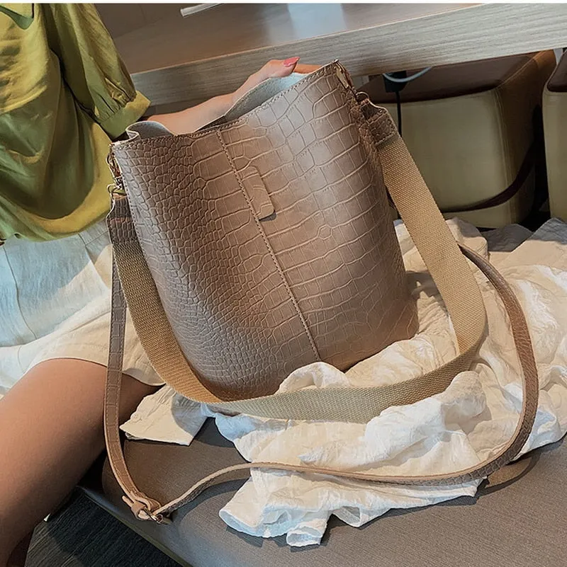 Luxury PU Leather CrocoT Bag For Women