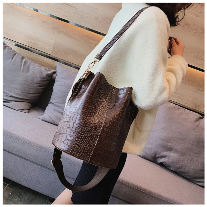 Luxury PU Leather CrocoT Bag For Women