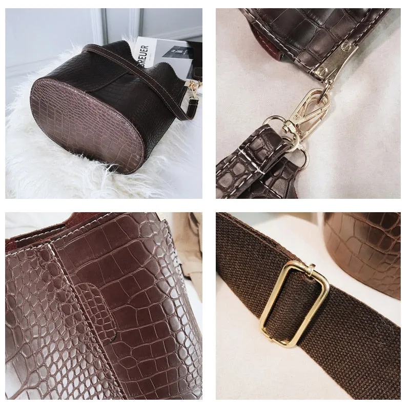 Luxury PU Leather CrocoT Bag For Women