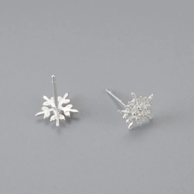Luxury Sapphire Snow Stud Earrings For Women 925 Wedding Jewelry