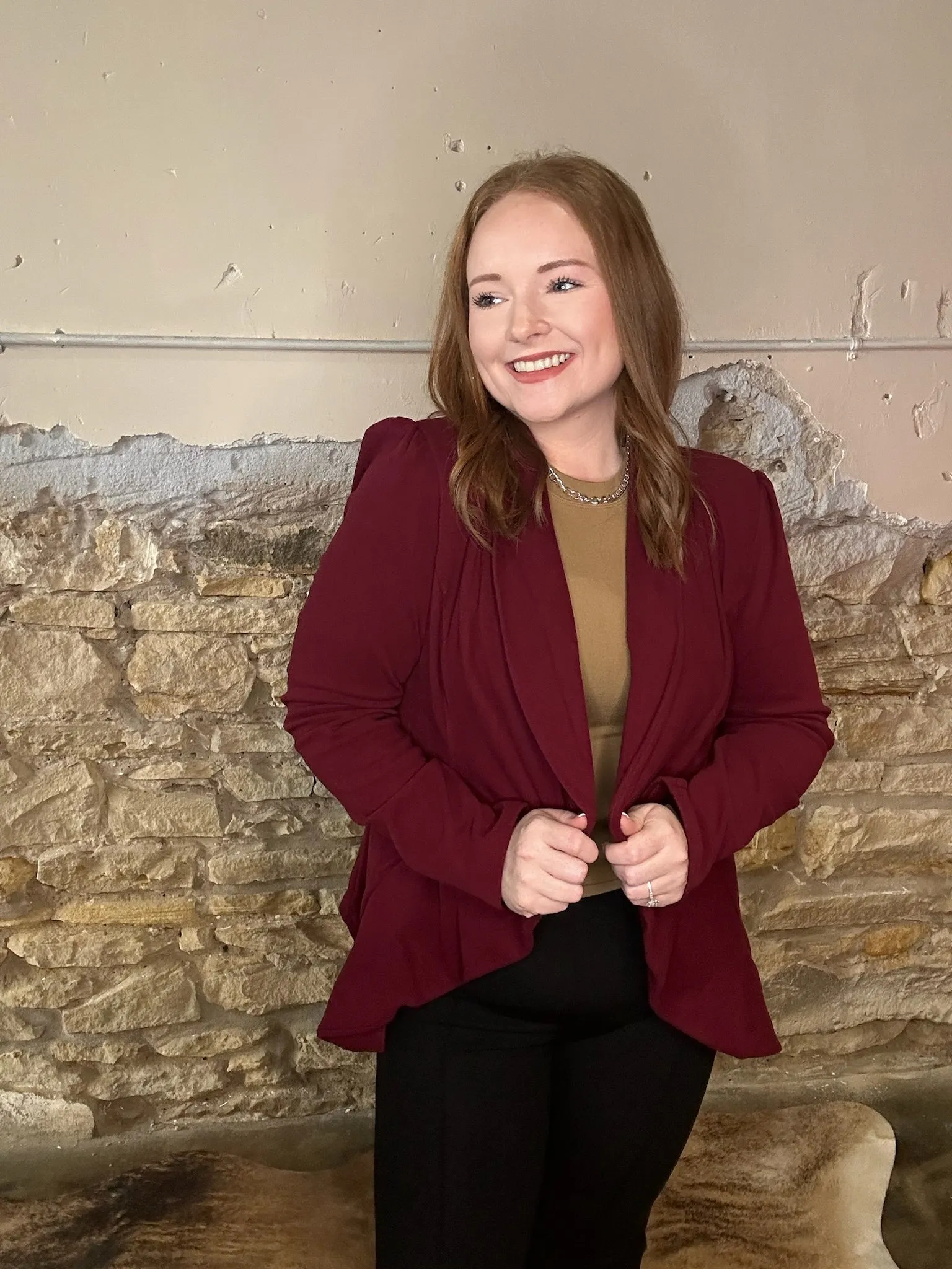Lyonna blazer - maroon