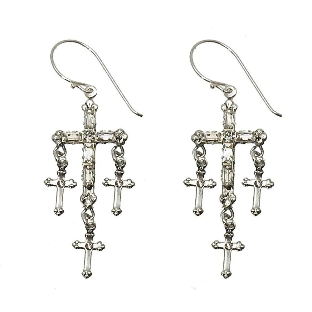 Madonna Multi Cross Earrings