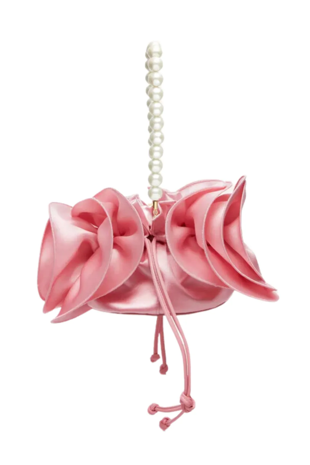 Magda Bag Pearl Strap | Pink Satin