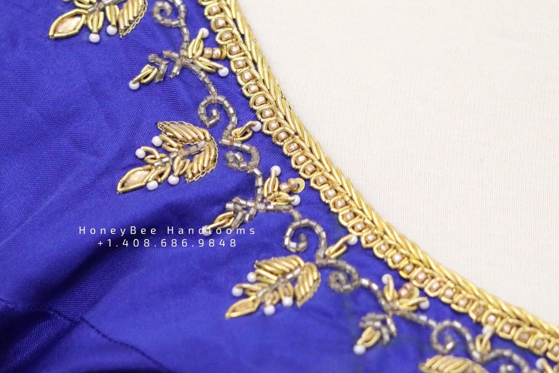 Maggam work designer blouse - Pattu Saree Blouse -Maggam work blouse - work blouse - Saree Blouse - royal blue Saree Blouse - blue Blouse