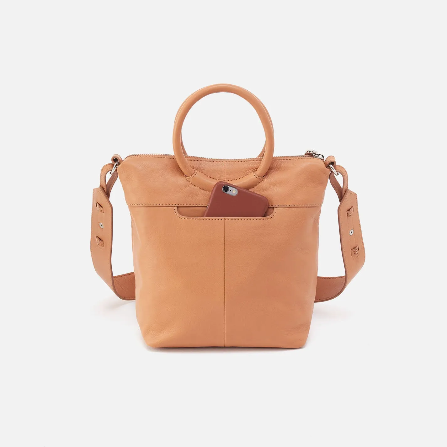 Maggie Crossbody In Smooth Leather - Doe