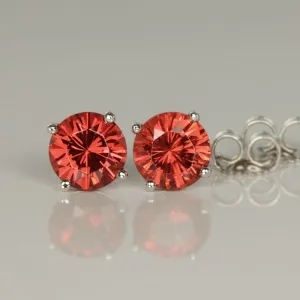 Malaya Garnet Earrings in 14k White Gold 2.12cts