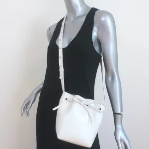 Mansur Gavriel Mini Mini Bucket Bag White Leather Crossbody