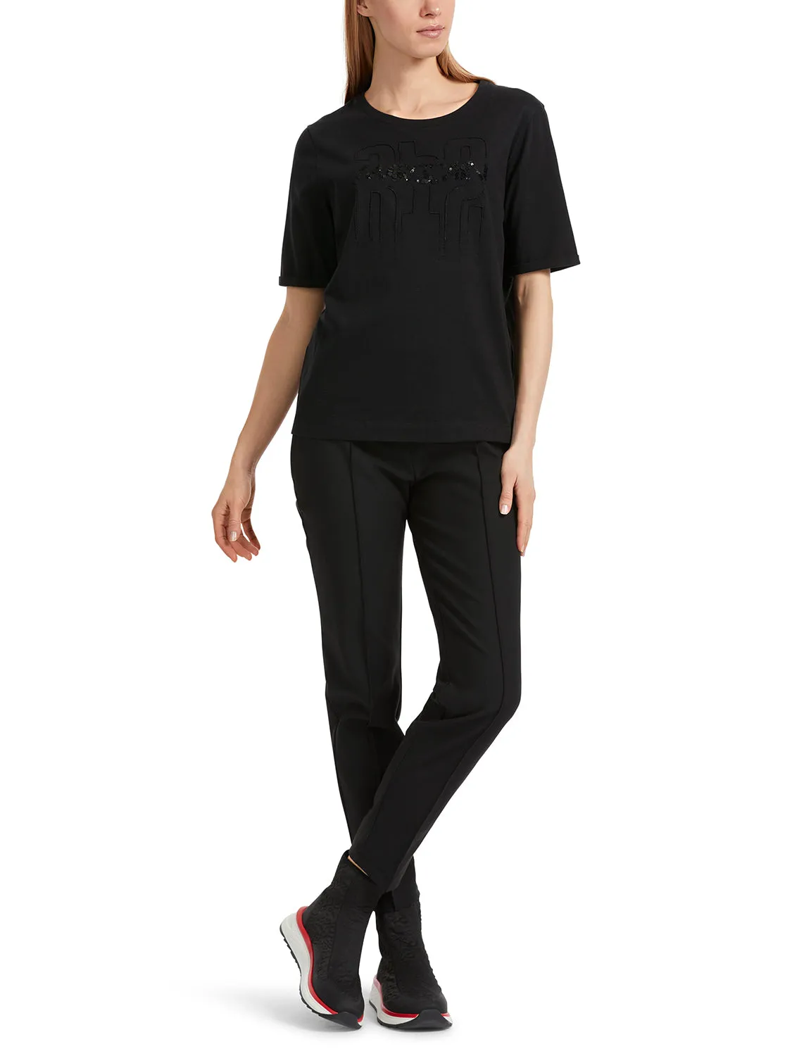 MarcCain T-shirt with Appliqué VS 48.08 J69