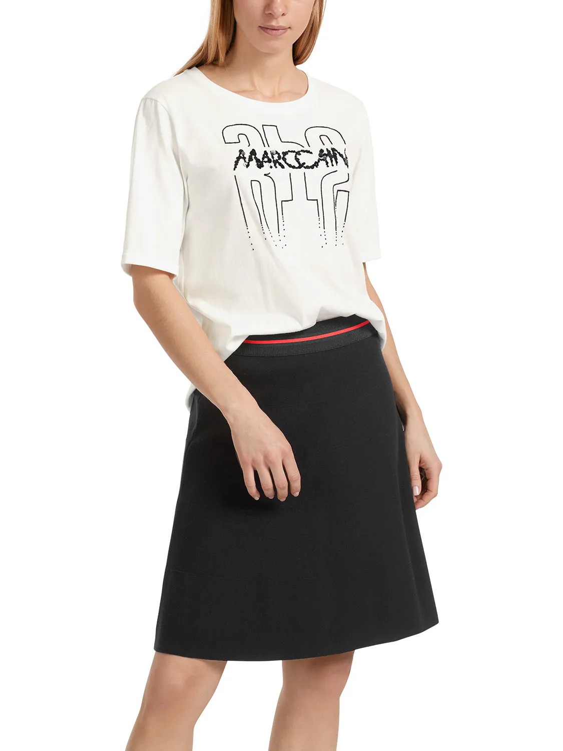 MarcCain T-shirt with Appliqué VS 48.08 J69