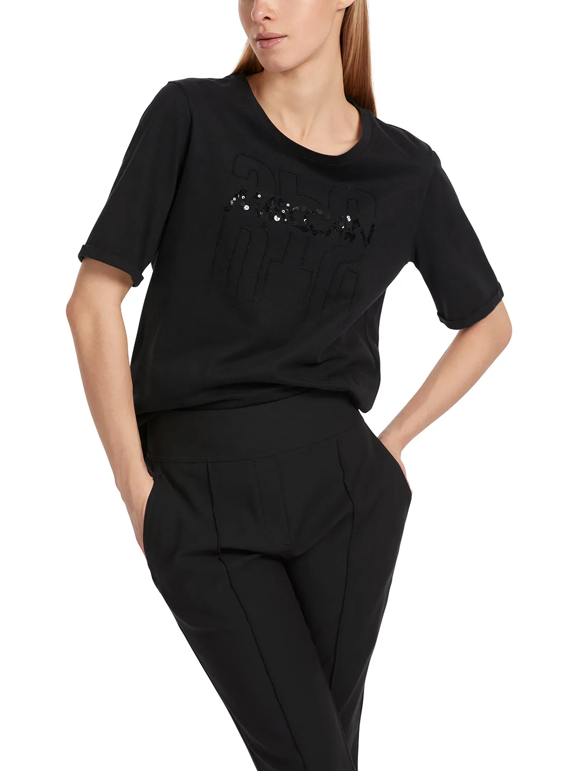 MarcCain T-shirt with Appliqué VS 48.08 J69