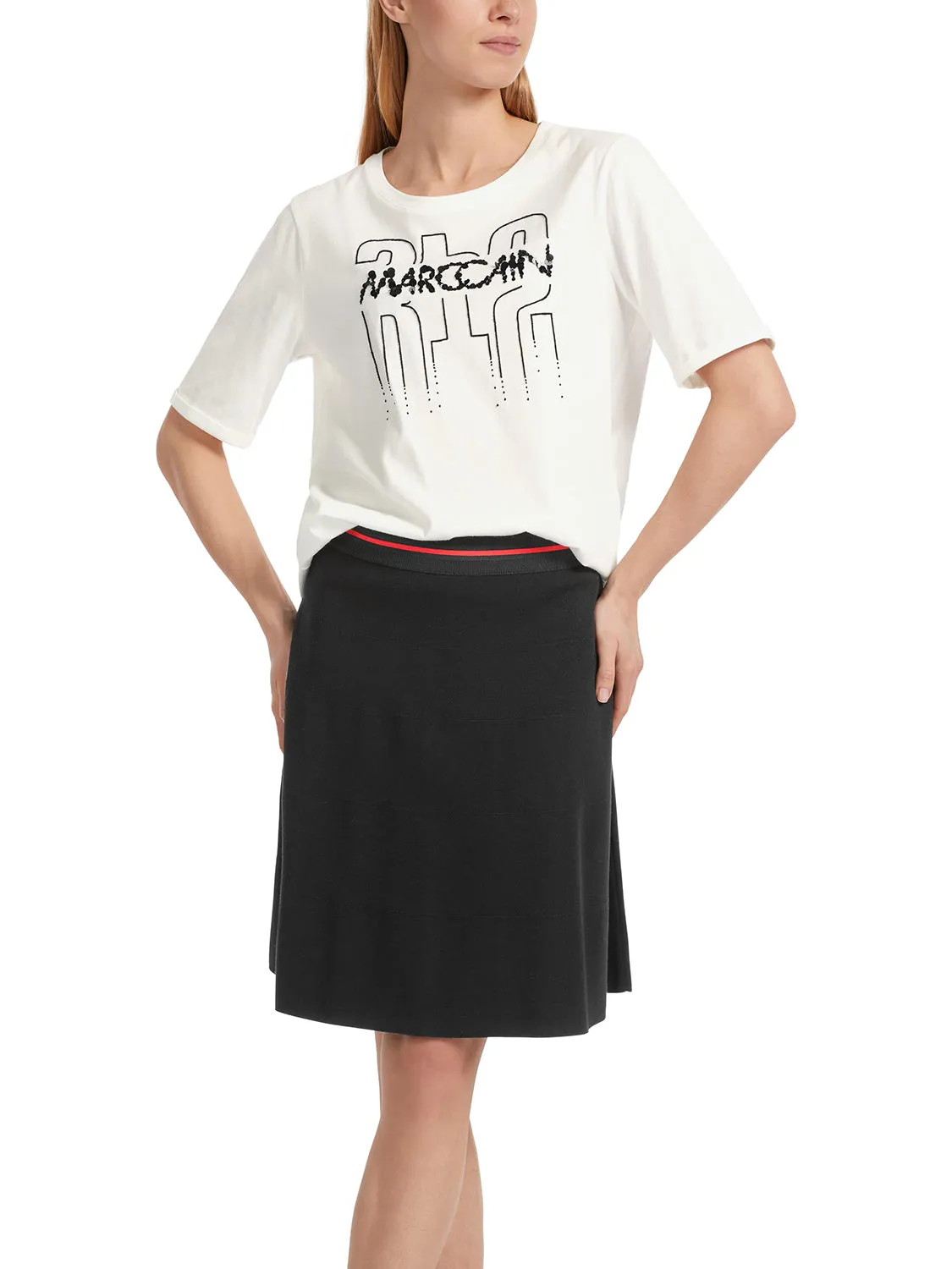 MarcCain T-shirt with Appliqué VS 48.08 J69