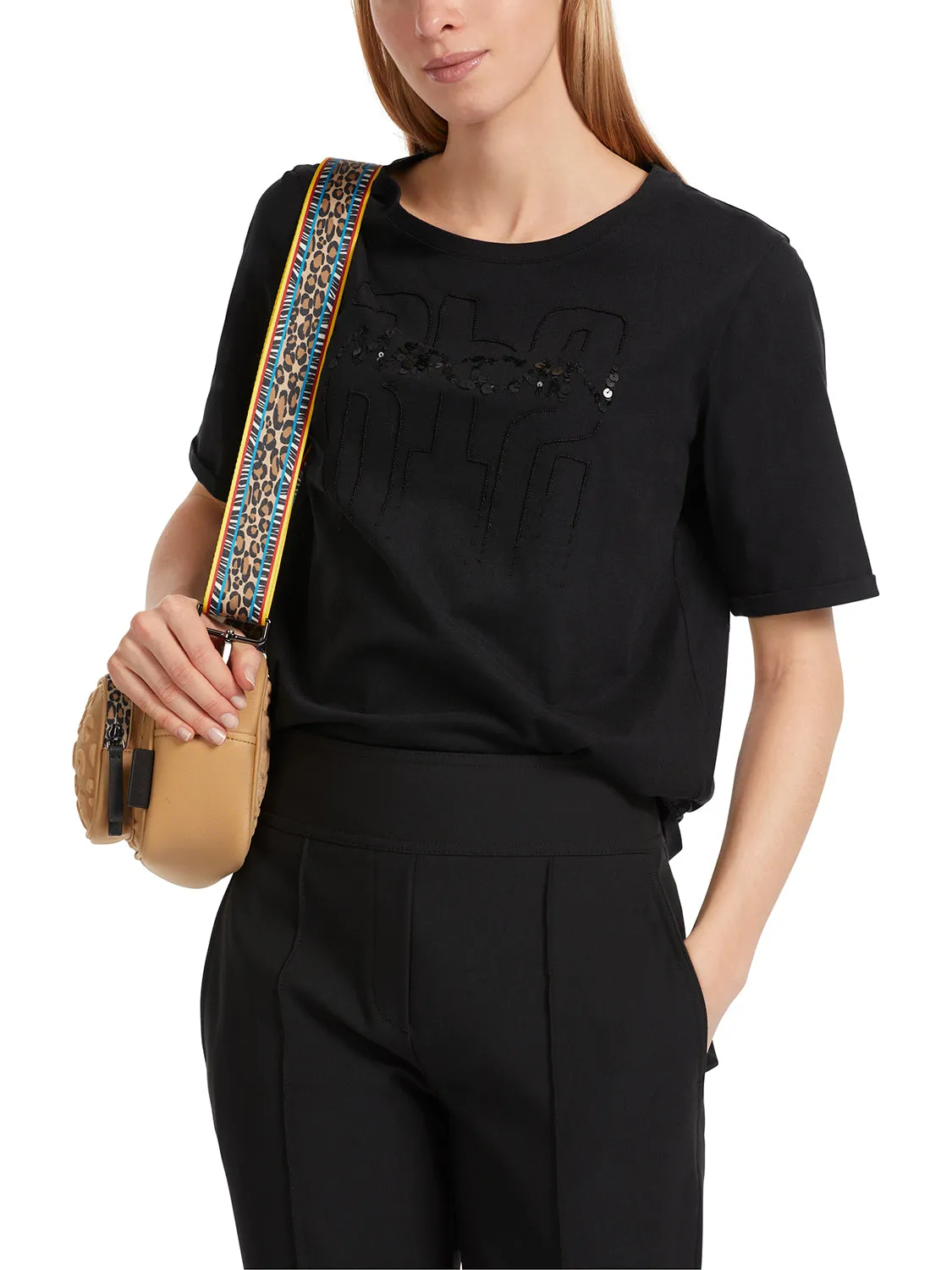 MarcCain T-shirt with Appliqué VS 48.08 J69