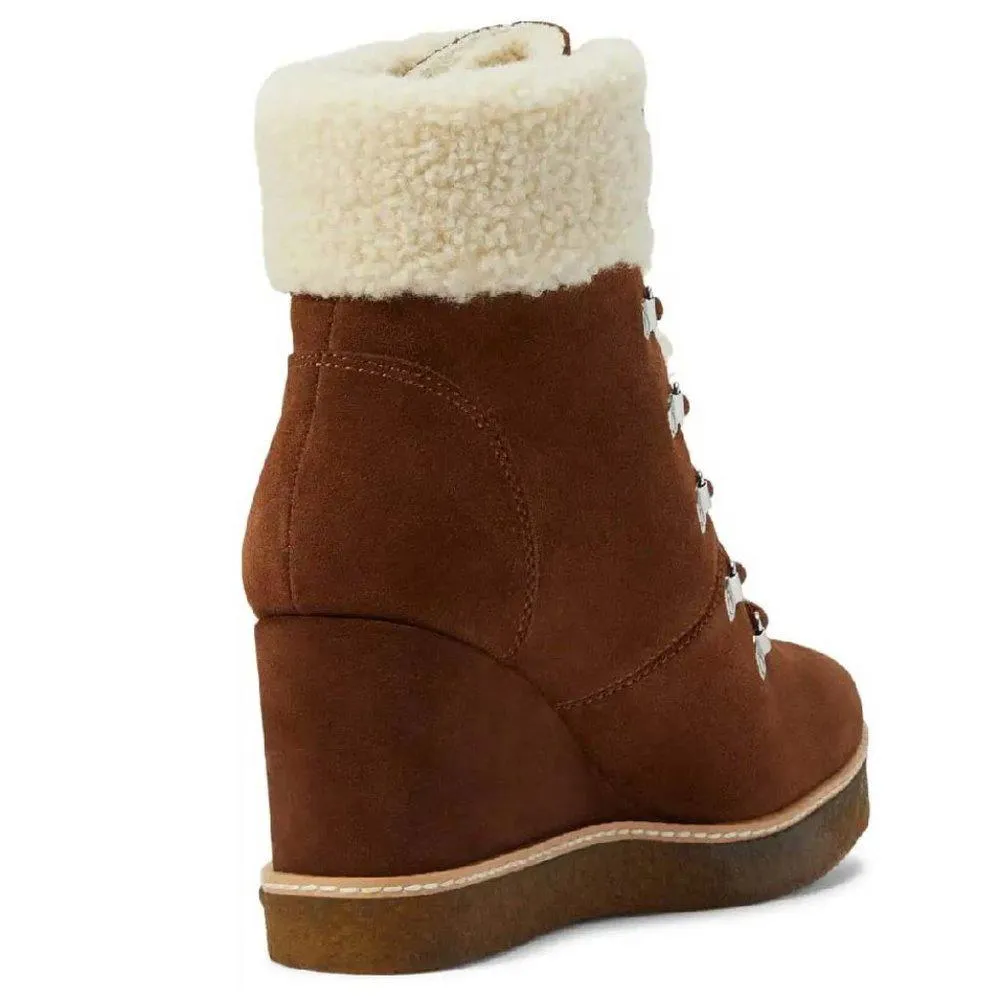 Marcel Shearling Wedge Booties