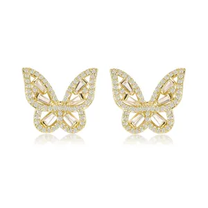 Mariposa Butterfly Gold Stud Earrings