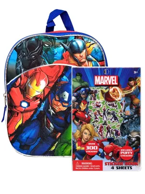 Marvel Avengers Mini Backpack 11" Thor Boys w/ Sticker Book School Set