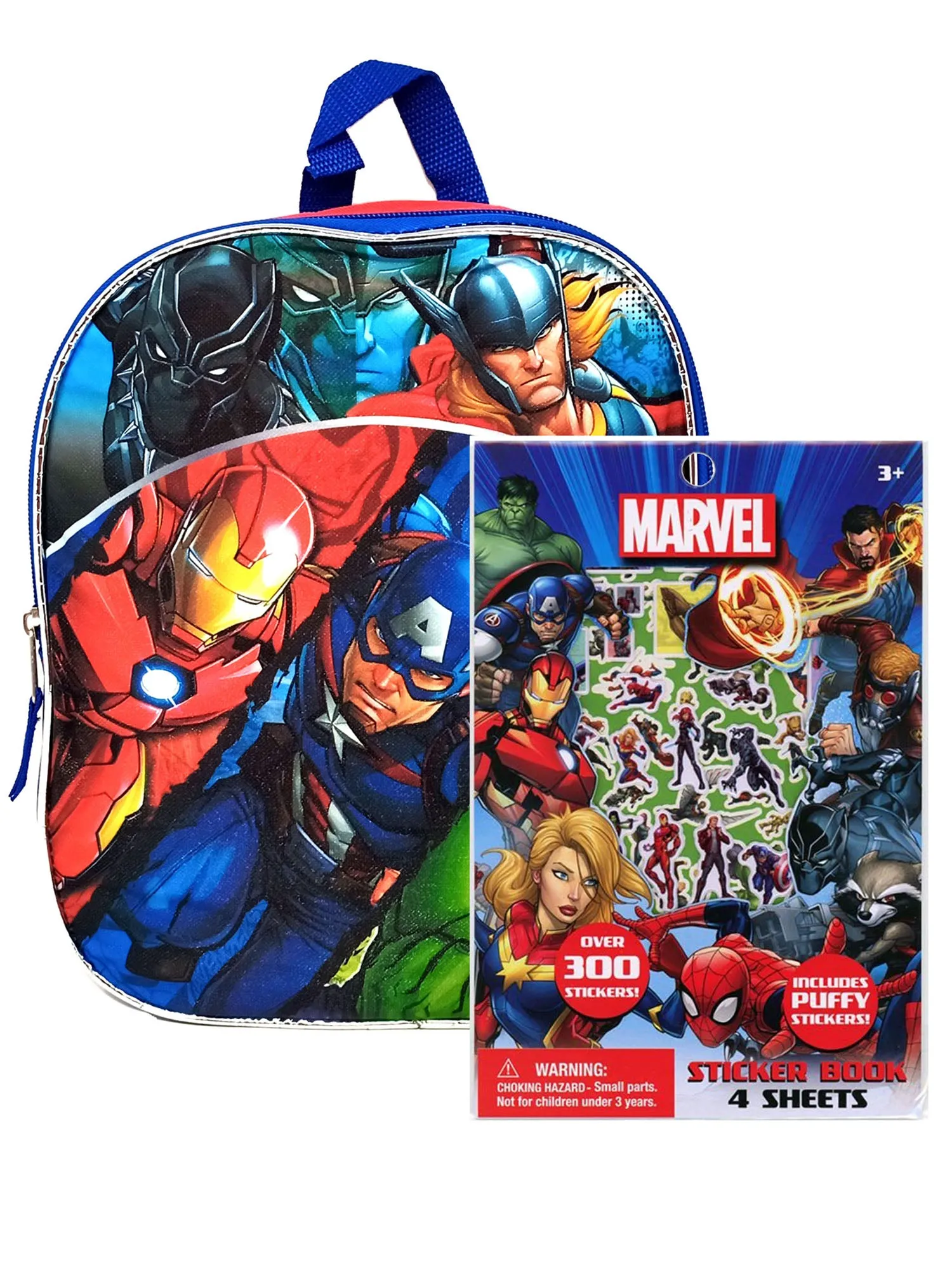 Marvel Avengers Mini Backpack 11" Thor Boys w/ Sticker Book School Set