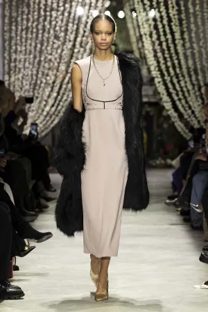 Mauve Cady Dress with Jhoti Metal Embroidery