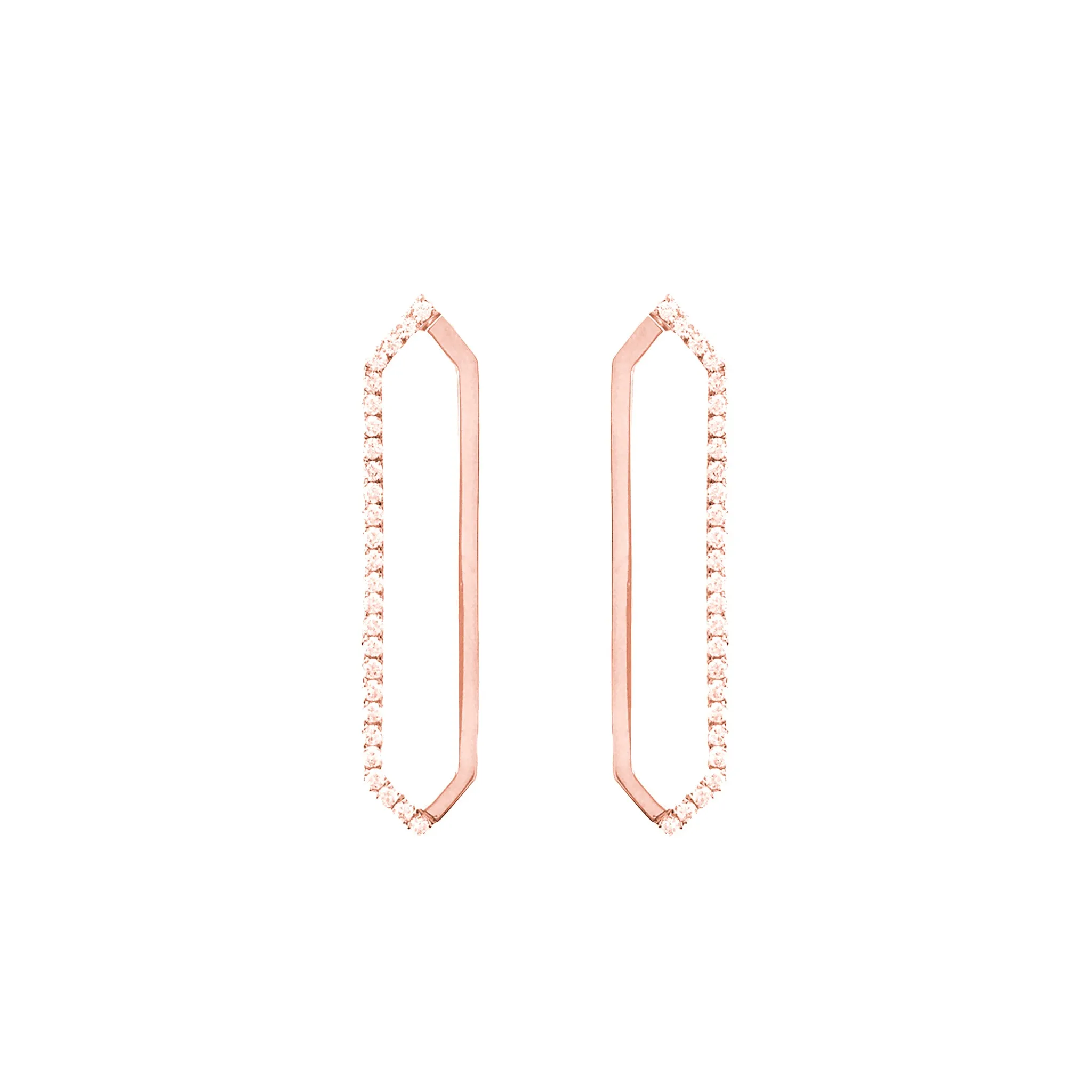 Me & You Earrings | Rose Gold