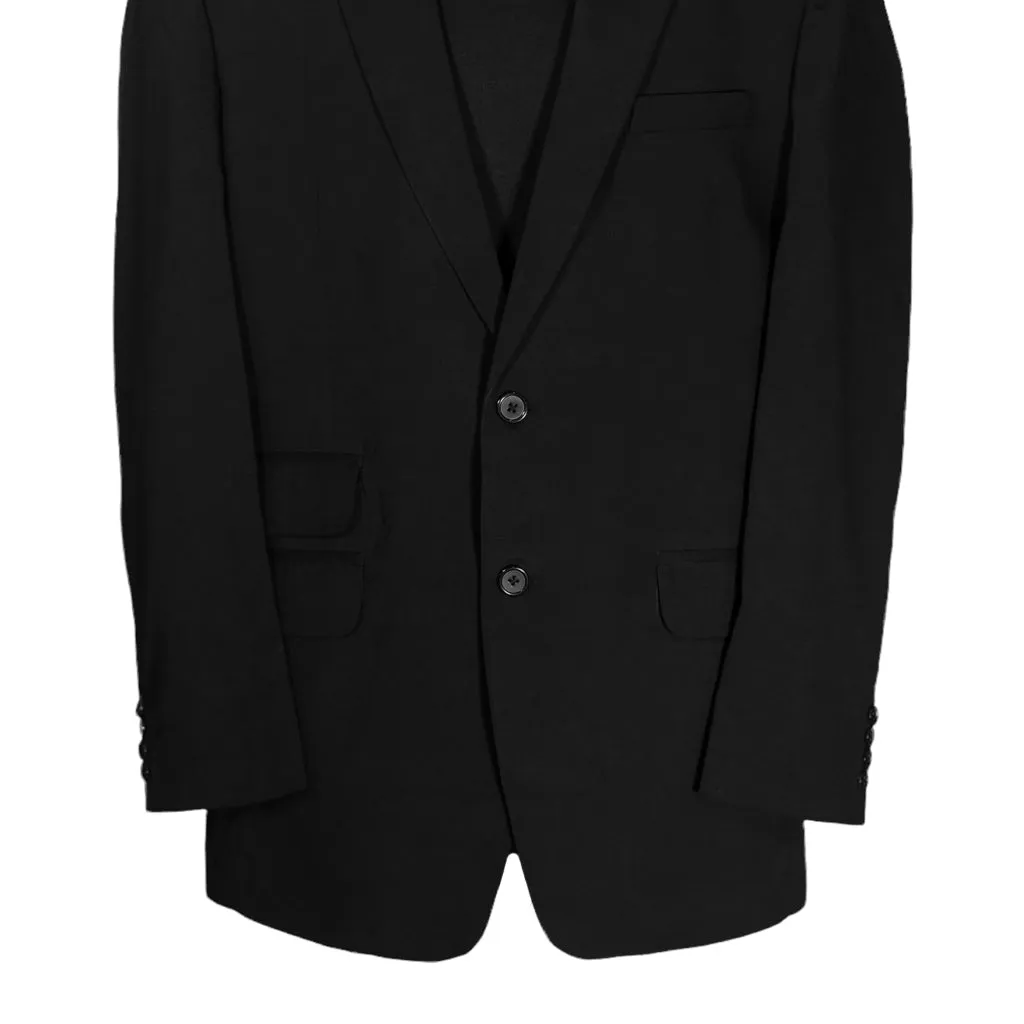Men's Blazer Black Wool Blend Formal Jacket Sport Coat (44R)