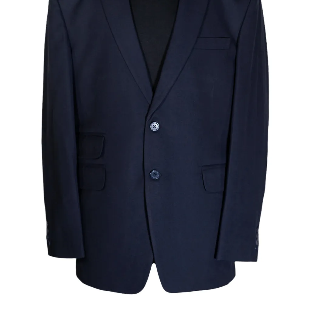 Men's Blazer Navy Blue Wool Dress Formal Suit Jacket Sport Coat 42R