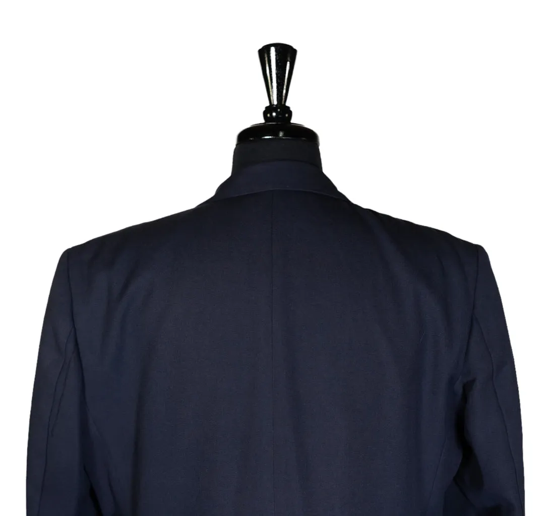 Men's Blazer Navy Blue Wool Dress Formal Suit Jacket Sport Coat 42R