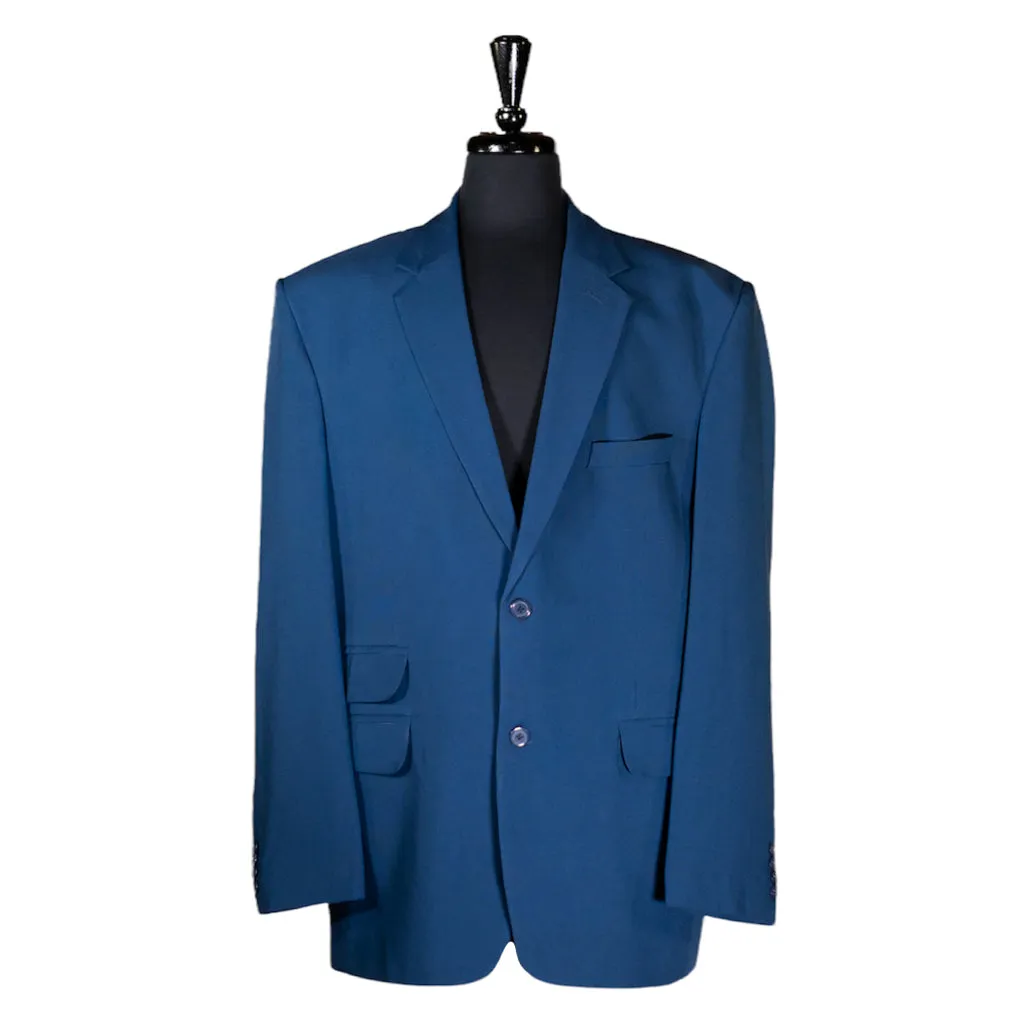 Men's Blazer Teal Blue Wool Handmade Suit Jacket Sport Coat (48R)