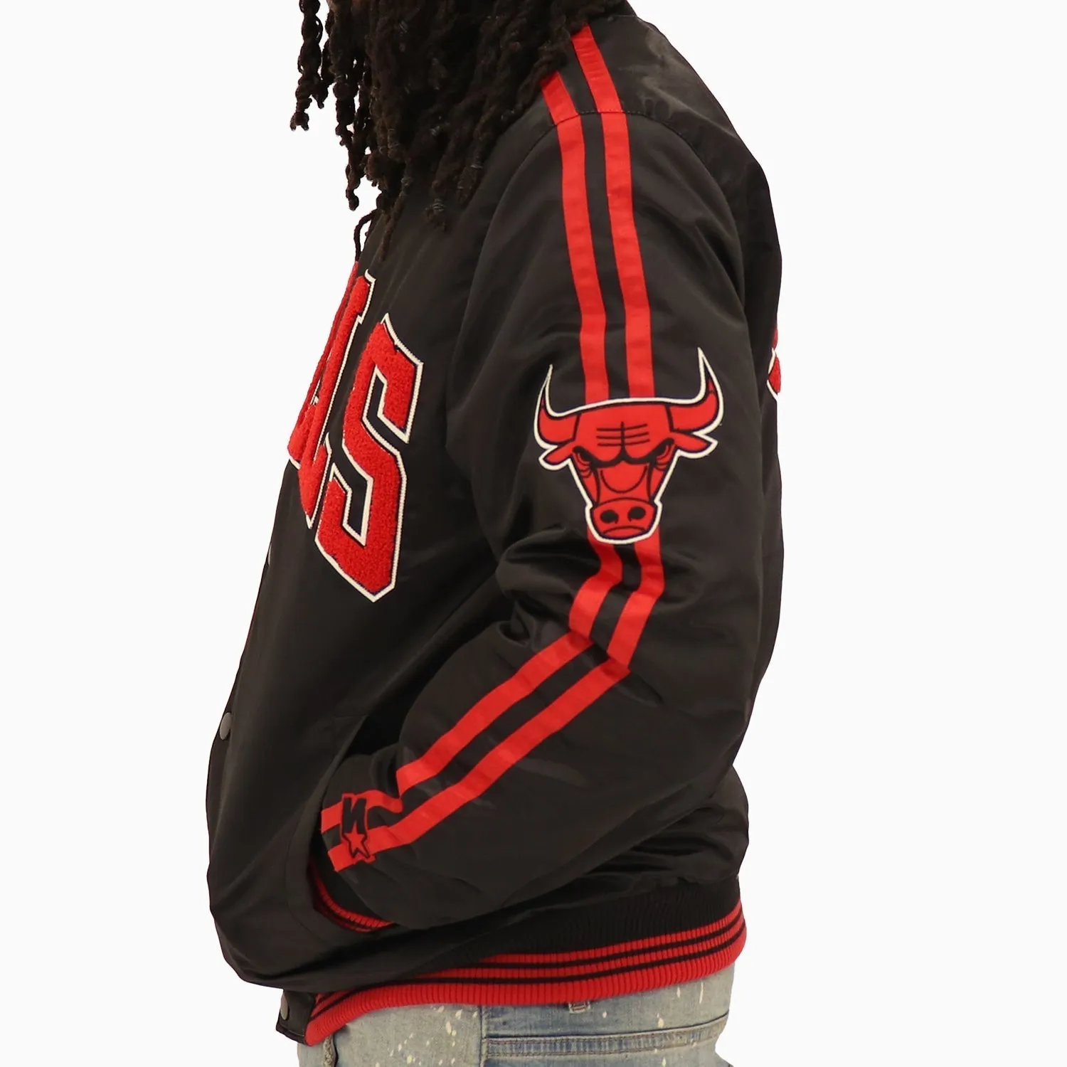 Men's Chicago Bulls NBA Varsity Satin Jacket