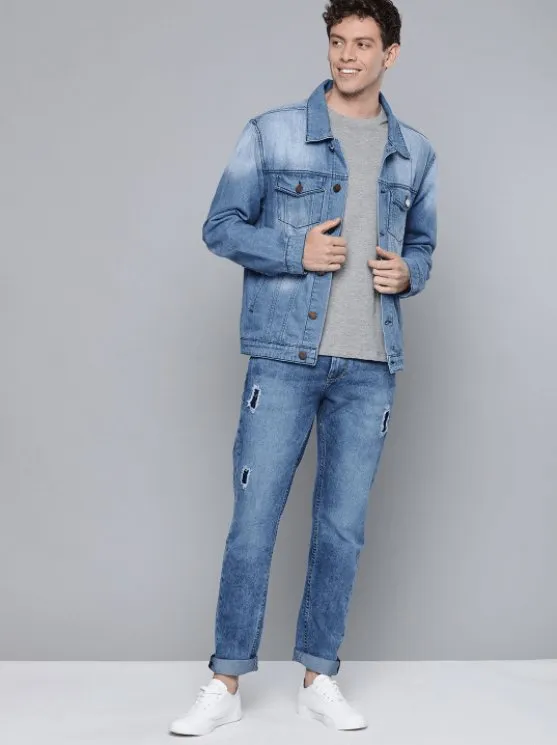 Mens Denim Jacket Light Blue