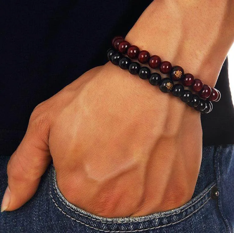 Men’s Natural Beaded Root Bracelet