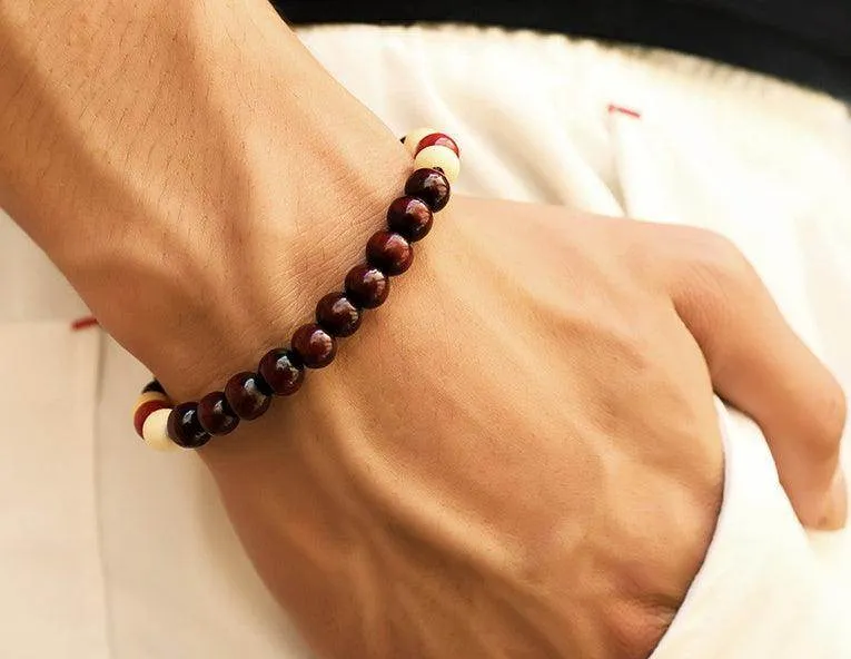 Men’s Natural Beaded Root Bracelet