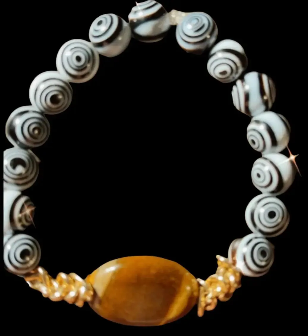 Men's Natural Stone and Beaded Bracelets: Elegance Redefined 💕🐊