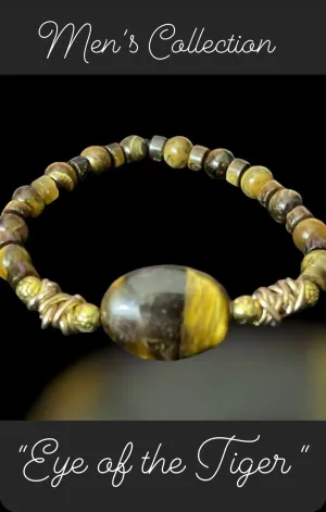 Men's Natural Stone and Beaded Bracelets: Elegance Redefined 💕🐊