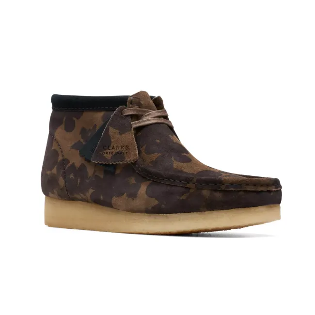 Men's Wallabee Boot (Black/Khaki Floral)