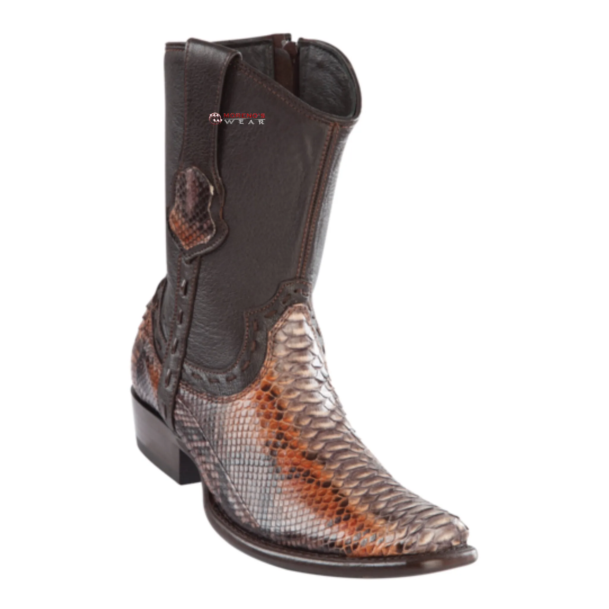 Men's Wild West Python Ankle Boots Dubai Toe