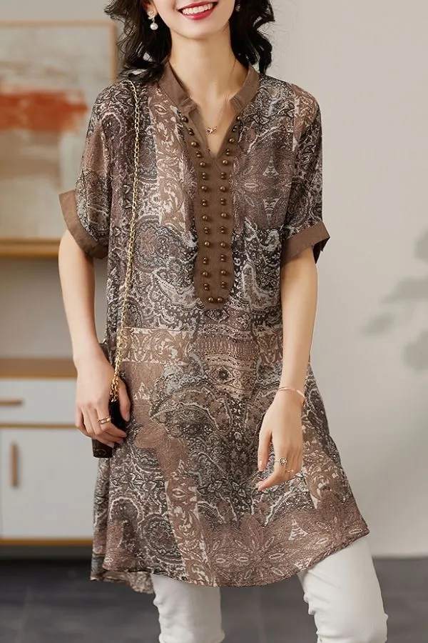 Milk Silk V Neck Blouse