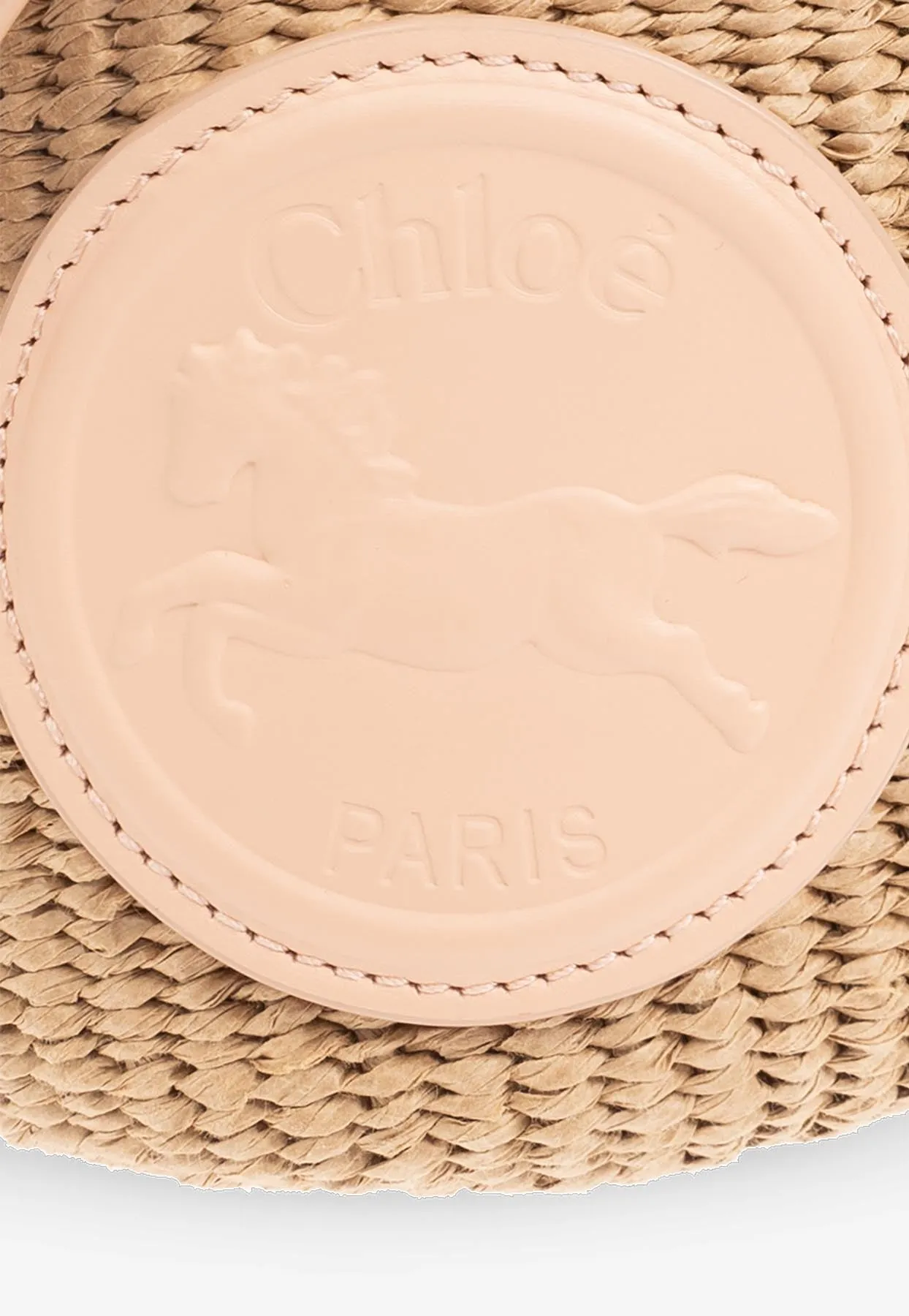Mini Horse Medal Woven Basket Bag