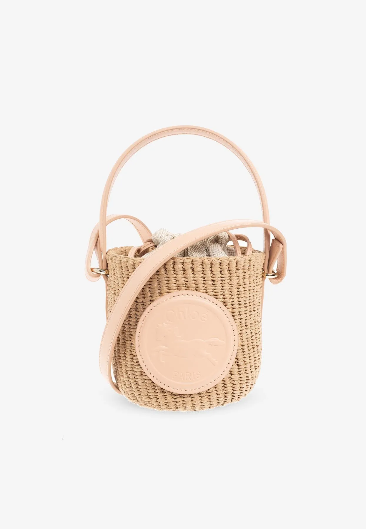 Mini Horse Medal Woven Basket Bag
