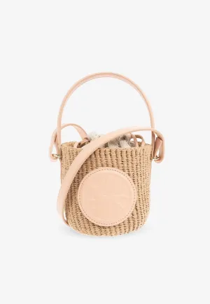 Mini Horse Medal Woven Basket Bag