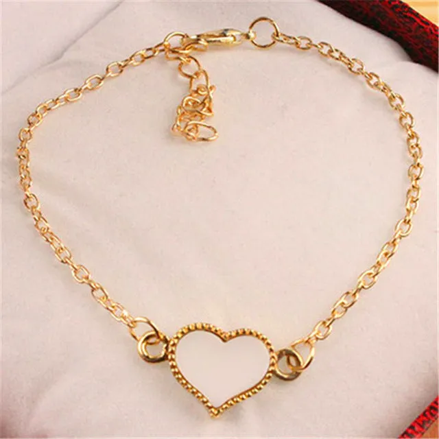 Minimalist Fashion Men Bijoux Love Clover Heart Lucky 8 Chain Bracelet for Women Jewelry Girl Bangle Gift Crystal Charm pulseras