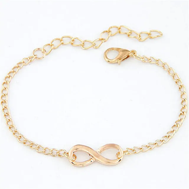Minimalist Fashion Men Bijoux Love Clover Heart Lucky 8 Chain Bracelet for Women Jewelry Girl Bangle Gift Crystal Charm pulseras