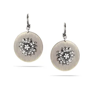 MIX METAL WHITE CRYSTAL EARRINGS #273GS3401 (7C2/6E1/4B1)