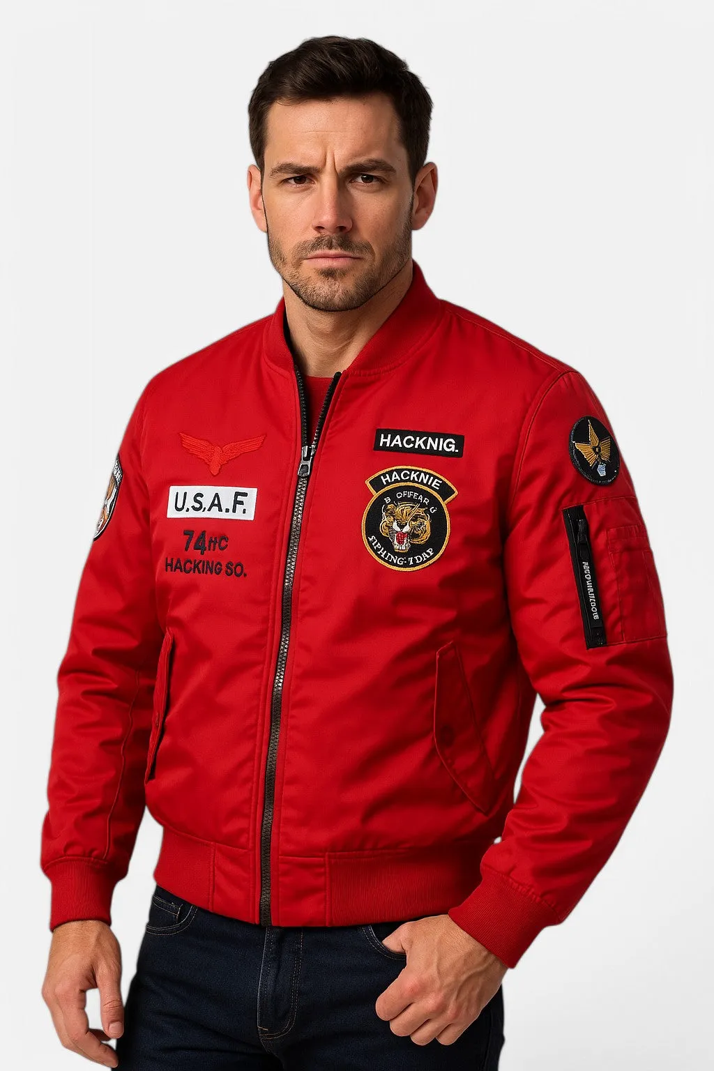 Monacogents | Military Style Fleece-Lined Bomber Jacket